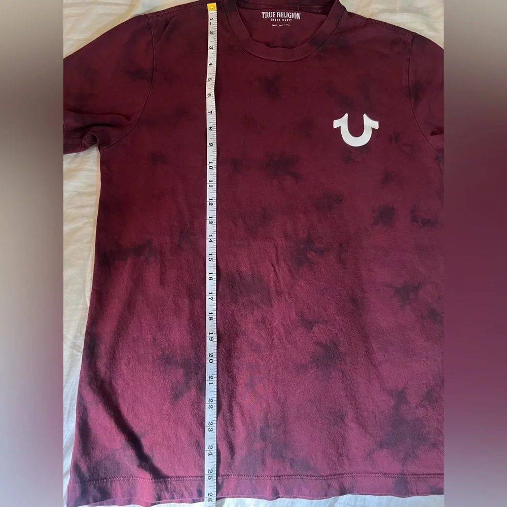 True Religion Maroon Marble T Shirt